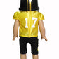 Yellow and Black Football Outfit 6pc for 18-Inch Dolls | enhanced Quality & Trendy Design | Dolls Clothes