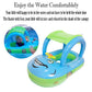 Baby Pool Float With Canopy Summer Steering Wheel Sunshade Swim Ring Car Inflatable Toys Infants Float Seat Boat For Kids Toddlers (Color Blue)