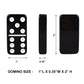 Vovotuzzi Double 6 Domino Set - Classic Black Acrylic Game for Adults & Kids, 7.42×5.04×1.44 inches, Perfect for Family Nights & Travel