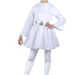 Star Wars Princess Leia Official Youth Halloween Costume - White Dress With Belt And Wig