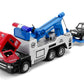 Haomsj Toy Tow Truck Pull Back Toy Cars Miniature Carrier Truck Toy For Boys And Girls, Lights And Sound