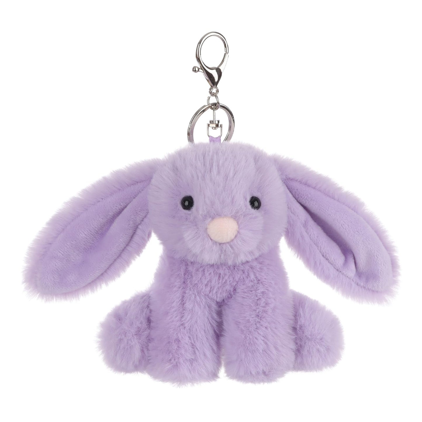 Apricot Lamb Cute Toys Plush Purple Bunny Rabbit Stuffed Animal Soft Keychain For Kids Bag, Purse, Backpack, Handbag (Purple Bunny，4.7 Inches)