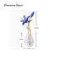 Movdyka Crystal Lily Flower Figurine With Stems, Handmade Collectible Statue For Decoration Mothers Day, Centerpiece, Valentines Day, Bridal Shower Gift Blue