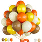 Fall Thanksgiving Balloons,12 Inch 60Pcs Brown Orange Neutral Balloons,Coffee Brown,White Sand,Pearl Gold,Boho Balloons For Than