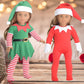 Sweet Dolly 18 Inch Christmas Doll Clothes, 18 Inch Christmas Elf Clothing Costume Santa'S Little Helper Outfits For 18 Inch Doll (Dolls Not Included)