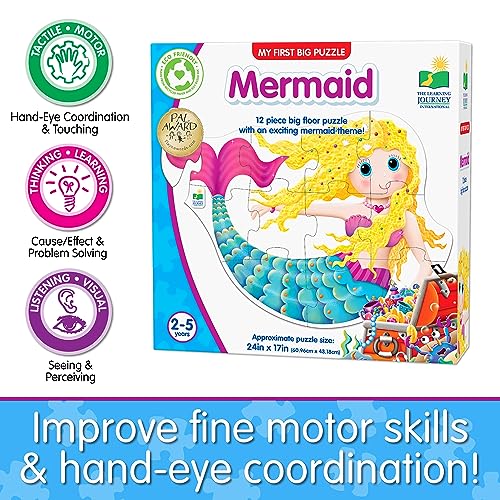 The Learning Journey - My First Big Floor Puzzle - Mermaid - Mermaid Puzzle for Kids - Toddler Games & Gifts for Boys & Girls Ag