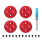4Pcs Mini 2 Motor Cover Cap Protector For Dji Mini 2/Mini Se Accessories Waterproof Dustproof Aluminium Motor Cap (Mini 2 Red)