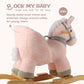 Rock My Baby Rocking Horse With Chair, Pink Unicorn Pony Rocker With Realistic Unicorn Music. Rocking Animal. Wooden Rocking Hor