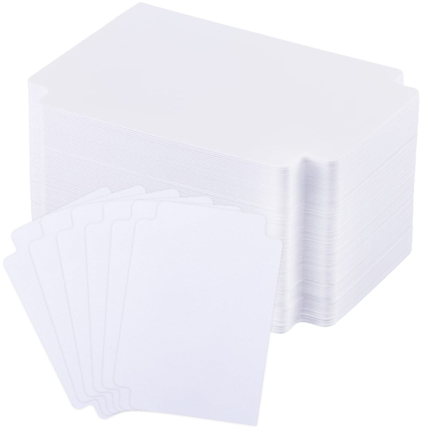 Suilung White Trading Card Plastic Divider Cards Sorting Tray Playing Separator Organizer Pages For Games Sports Supplies, 69 X