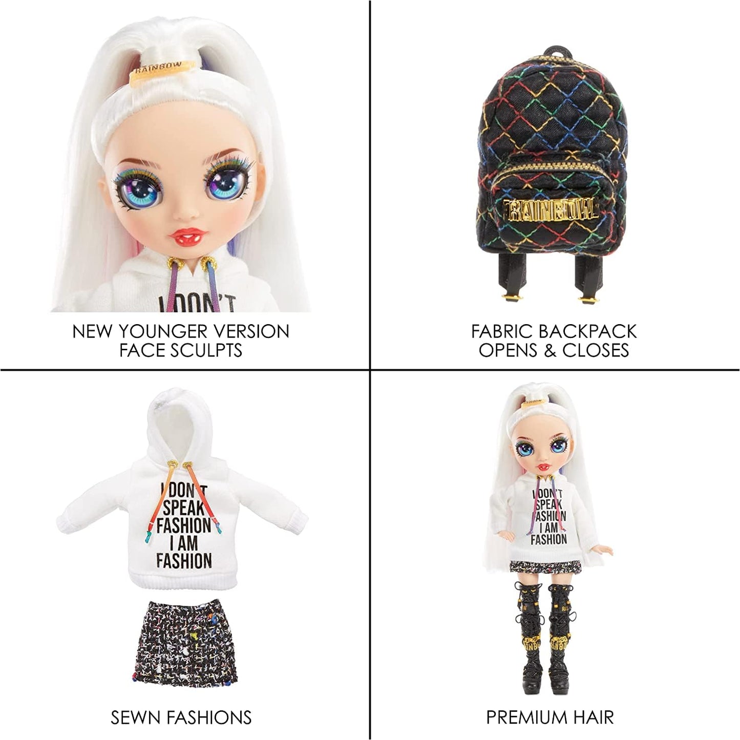 Rainbow High 9" Amaya Raine Fashion Doll with Accessories - Multicolor, Posable, Model 582953PEUC, Ideal Gift for Kids Ages 6-12