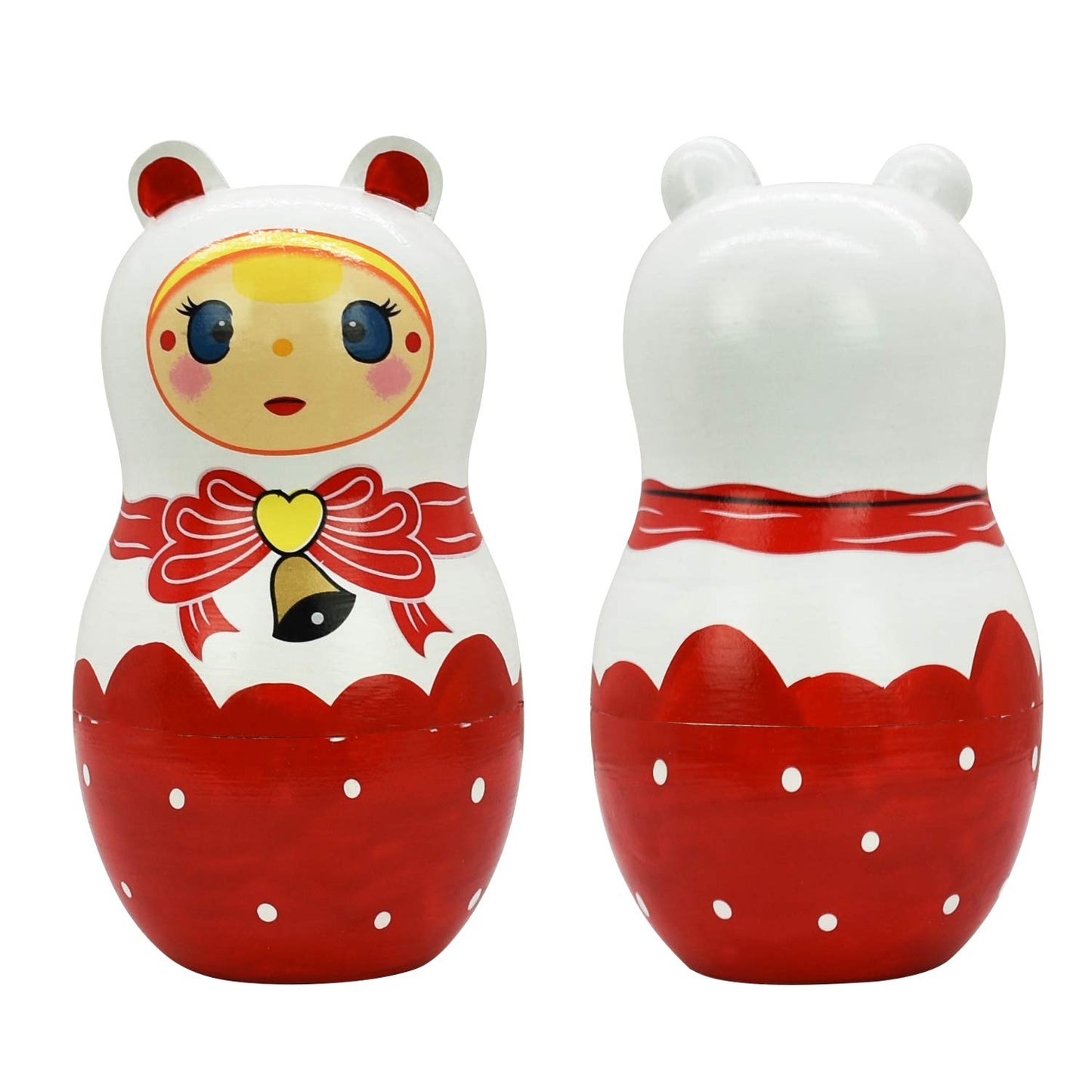 Tphon Nesting Dolls 5pcs Handmade Russian Wooden Matryoshka Dolls Cute Cartoon Pattern Nesting Doll Toy Stacking Doll Set for Ki