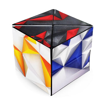 Magic Cube 2 in 1 Set Puzzle Brain Teasers Toy Geometric Brain Teaser Puzzles Geometry 3D Logic IQ Games Puzzle Cubes for Kids and mature-themeds (Diamond)