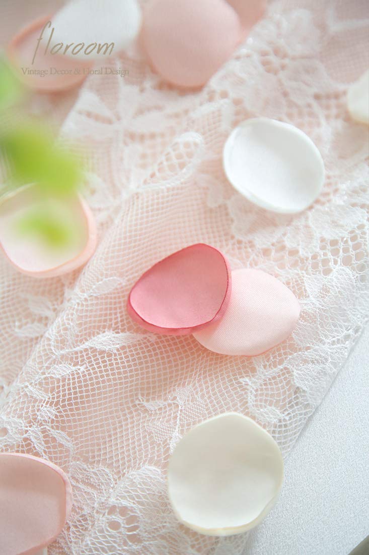 Floroom 300pcs Rose Petals Blush Pink Faux Silk Flower Petals for Wedding Flower Girl Basket Aisle Scatter Cake Dinner Table Cen