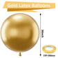 Bezente 36 Inch Metallic Gold Giant Balloons - 8 Pack Jumbo Round Latex Balloons for Weddings, Baby Showers, Birthdays, and Parties