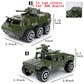 23 Pack Die-cast Military Vehicles Sets,6 Pack Assorted Alloy Metal Army Models Car Toys,16 Pack Soldier Army Men,1 Playmat,Mini