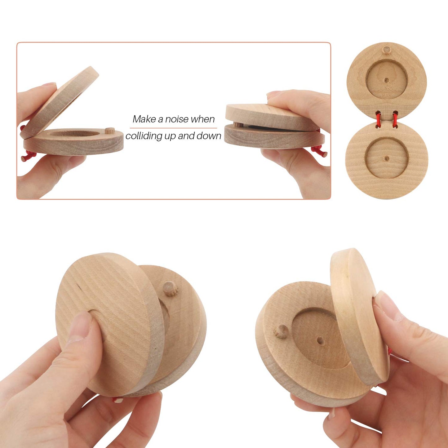 12Pcs Wood Hand Percussion Shakers Musical Instruments For Kids Toddler Natural Wooden Percussion Toy Set For Gift 4Pcs Egg Shak