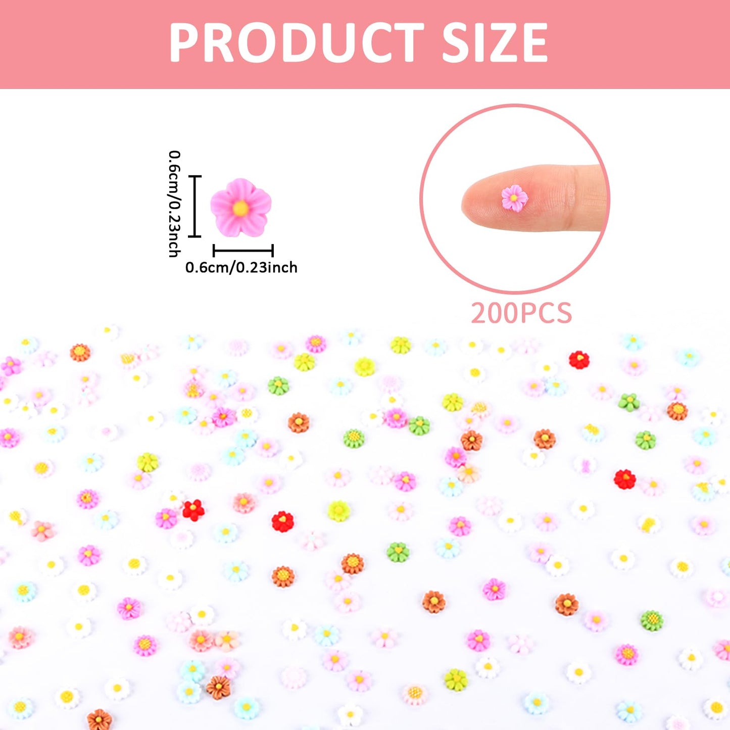 200 Pieces Colorful Tiny Flowers For Dollhouse Miniatures Resin Flowers For Crafts Tiny Things For Fairy Garden Micro Landscapin