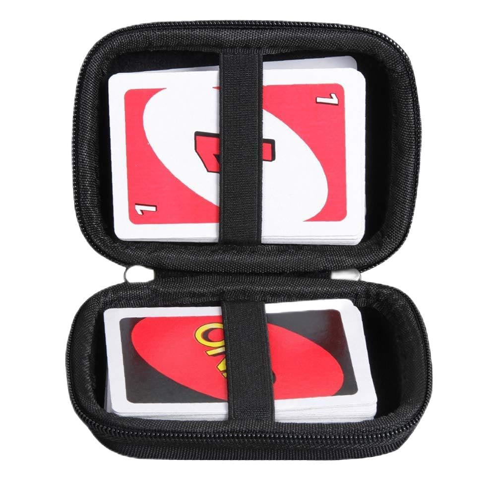 Adada Travel Case For Mattel Uno Card Game (Only Case) (Black)