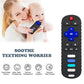 Yapromo Babay Teething Toys,Reomte Teether Toys, Silicone Chew Toy For Babies 18+ Months, Remote Control Shape Teething Toys, Early Educational Toy Bpa Free & Refrigerator Safe (Black&Beige)