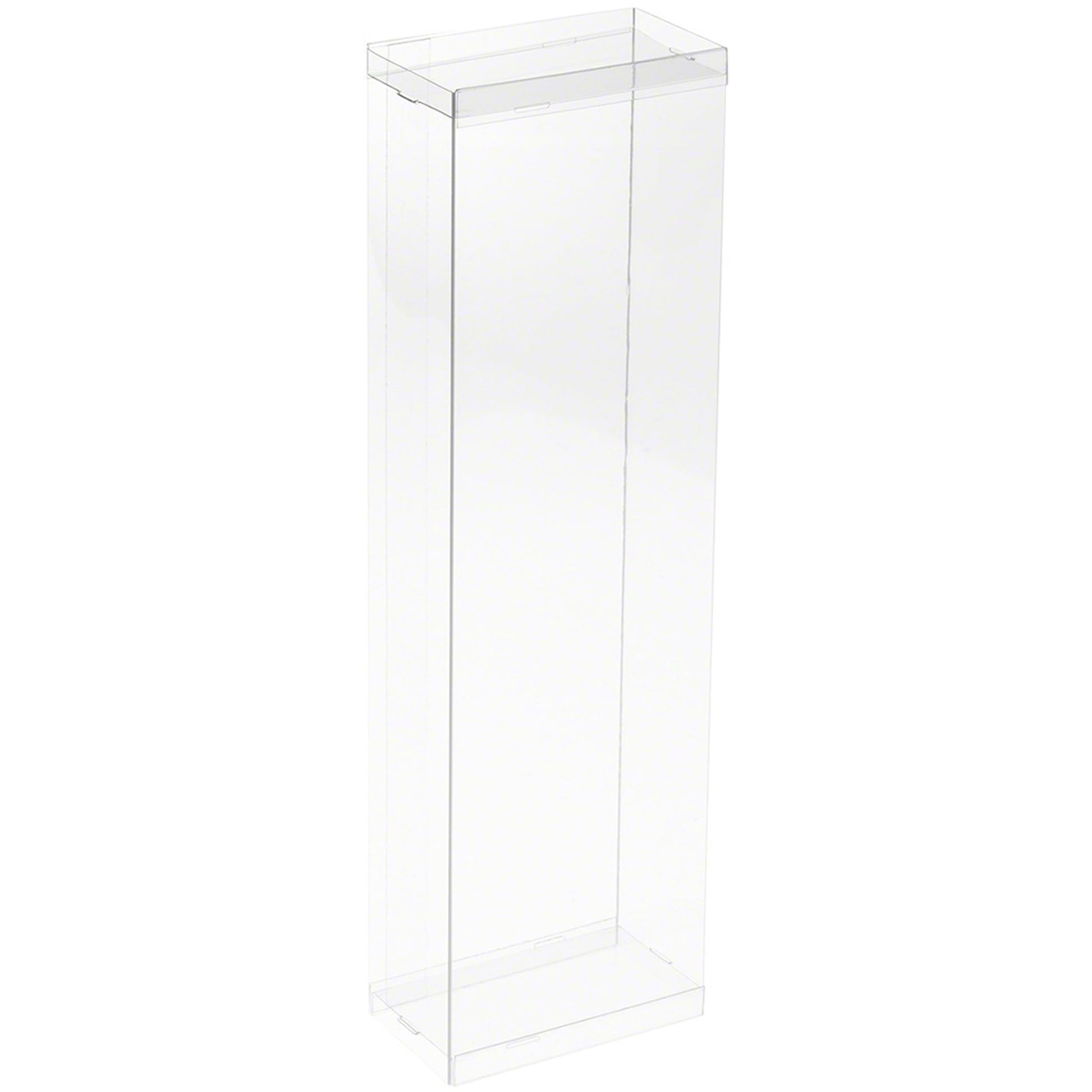 Dollsafe Clear Folding Display Box For 11-12.5 Inch Dolls And Action Figures, 4'' W X 2.25'' D X 13'' H, Pack Of 3