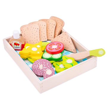 New Classic Toys Wooden Pretend Play Toy For Kids Lunch Picnic Box Cooking Simulation Educational Toys And Color Perception Toy 
