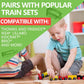 MUYUTOY Wooden Train Track 44Pcs, Wood Train Tracks Expansion Accessories Expansion Pack fits Melissa and Doug, Brio, Thomas, Mo