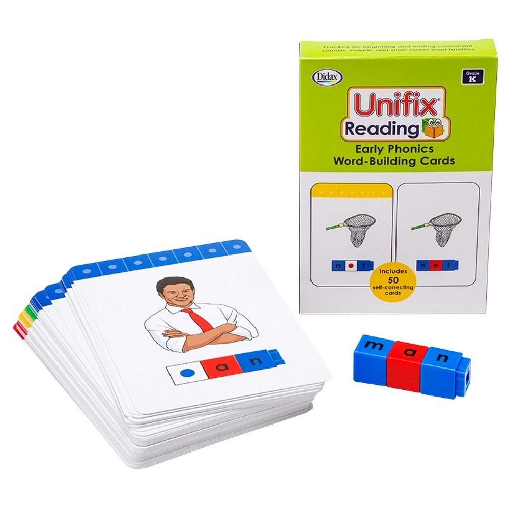 Didax Unifix Reading: Early Phonics Word-Building Cards Small