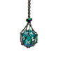 Interchangeable D20 Dice Holder Necklace - Rainbow Empty Cage - DND Gift