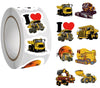 500 Pieces(8 Patterns)Heavy Truck Engineering Vehicle Stickers Colorful Fashion Graffiti Rolls Self Adhesive Seals For Kids Girl