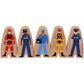 Constructive Playthings Wooden Community Helpers 25-Piece Wood Block Play Figurine Set, Freestanding Inclusive And Diverse Wood Toy Figures For Kids Ages 3+