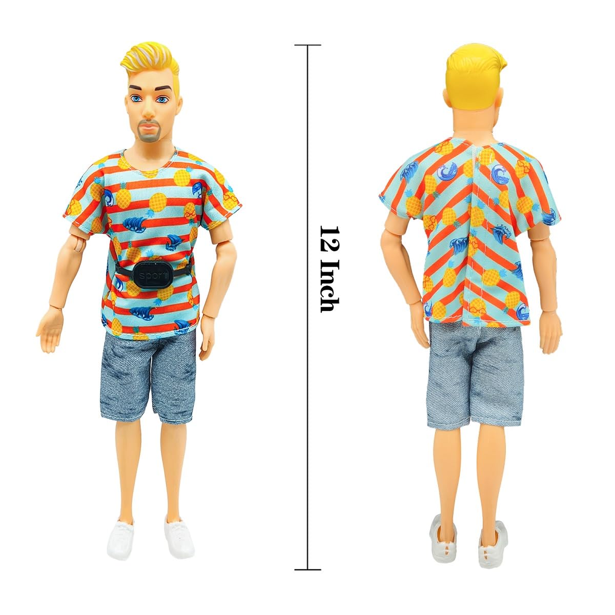 FLFUATT Stylish Fashions Girls Doll Toys, The Ultimate Fashionista Doll for Trendy Kids, 11.5 Inch Fashion Doll (Pineapple Short