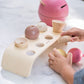PlanToys Ice Cream Cone Pretend Play Food Set (3486) | Sustainably Made from Rubberwood and Non-Toxic Paints and Dyes