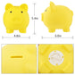 GADIEDIE Large Piggy Bank  Unbreakable Plastic Money Bank  Coin Bank for Girls and Boys  Cute Pig Coin Bank Practical Gifts for Birthday  Festival  Baby Shower (Yellow)
