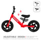 Birtech Balance Bike For 2-5 Years Old Kids 12 Inch Toddler Balance Bike Kids Indoor Outdoor Toys No Pedal Training Bicycle With Adjustable Seat Height, Red