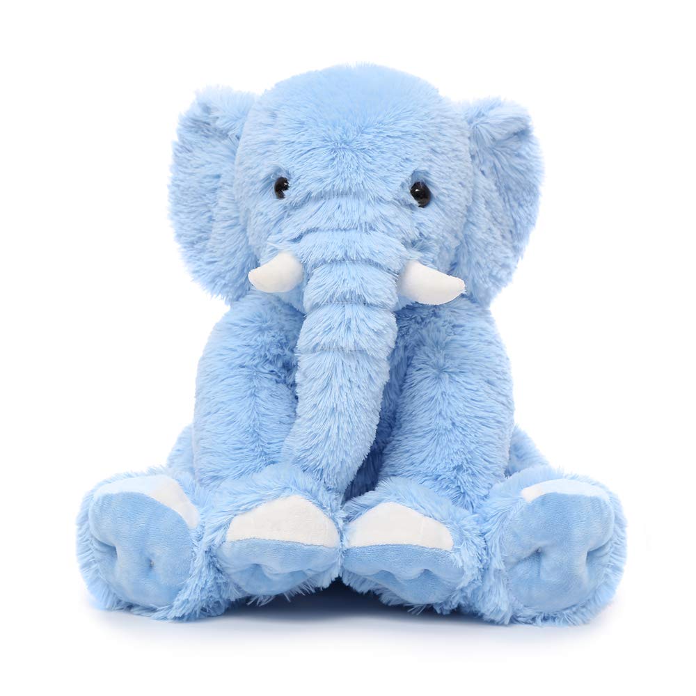 MorisMos Large Elephant Stuffed Animal  19.6inch Soft Stuffed Elephant Plush Companion Gifts for Girls Boys  Blue