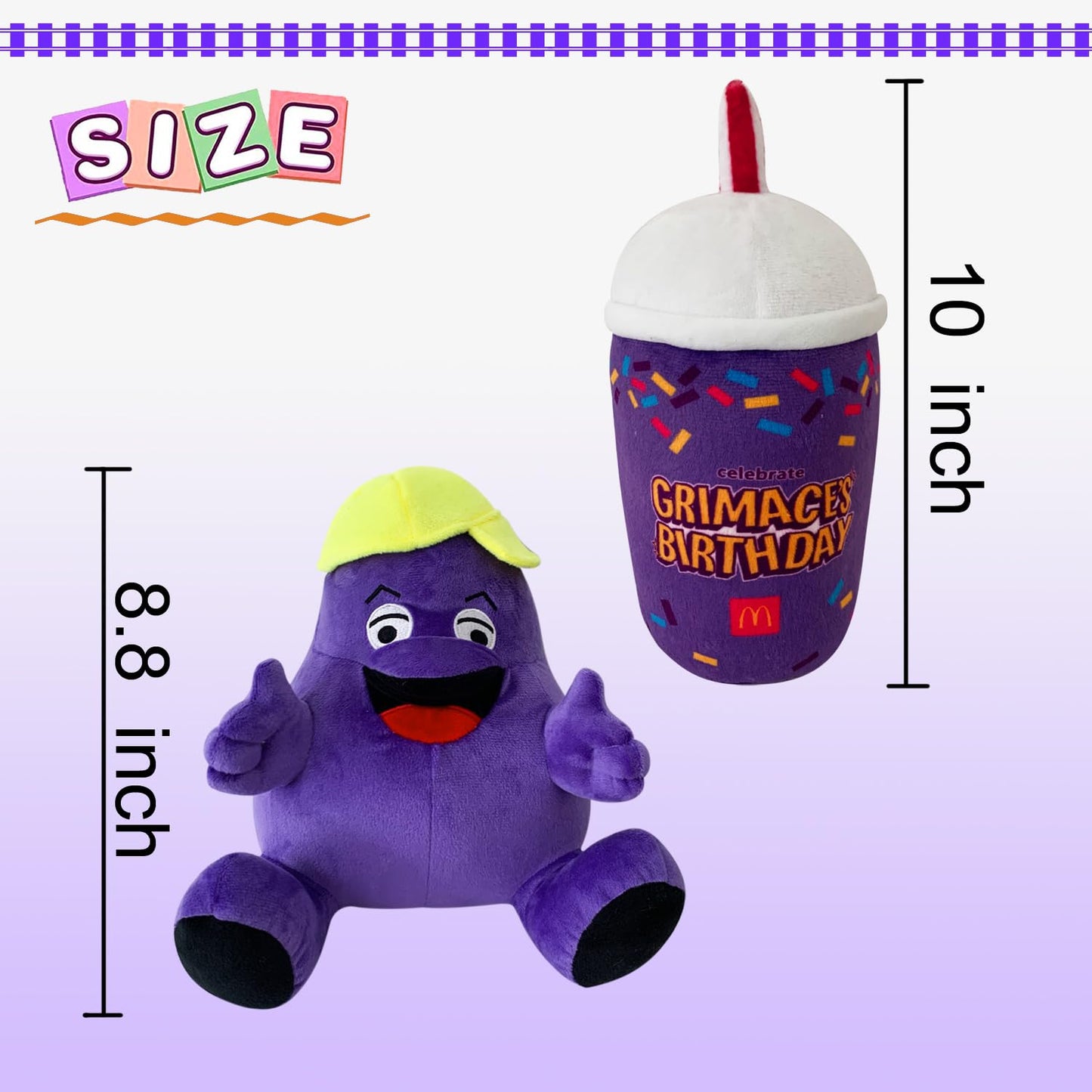 Vonndia 2Pcs Plush Stuffed Animal For Fans Kids Thanksgiving Birthday Easter Christmas Choice For Boys Girls