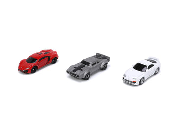 Fast & Furious 1.65'' Nano 3-Pack Wave 4 Die-Cast Cars, Toys For Kids And Adults,Red