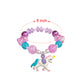 ELEMIRSA 5pcs Little Girl Bracelet Kids Unicorn Bracelets Girl Unicorn Party Favor Pretend Play Bracelet for Toddlers Teens Char