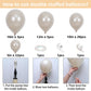 Pearl White Sand Balloons Pearl Beige Balloons Garland Arch Double-Stuffed White Balloon Different Sizes 18/12/10/5Inch 61Pcs Iv