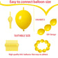 Adido Eva Link Balloons 6 Inch Yellow Latex Quick Linkale Balloon 80 Pcs For Birthday, Halloween, Christmas, Party Festival Deco