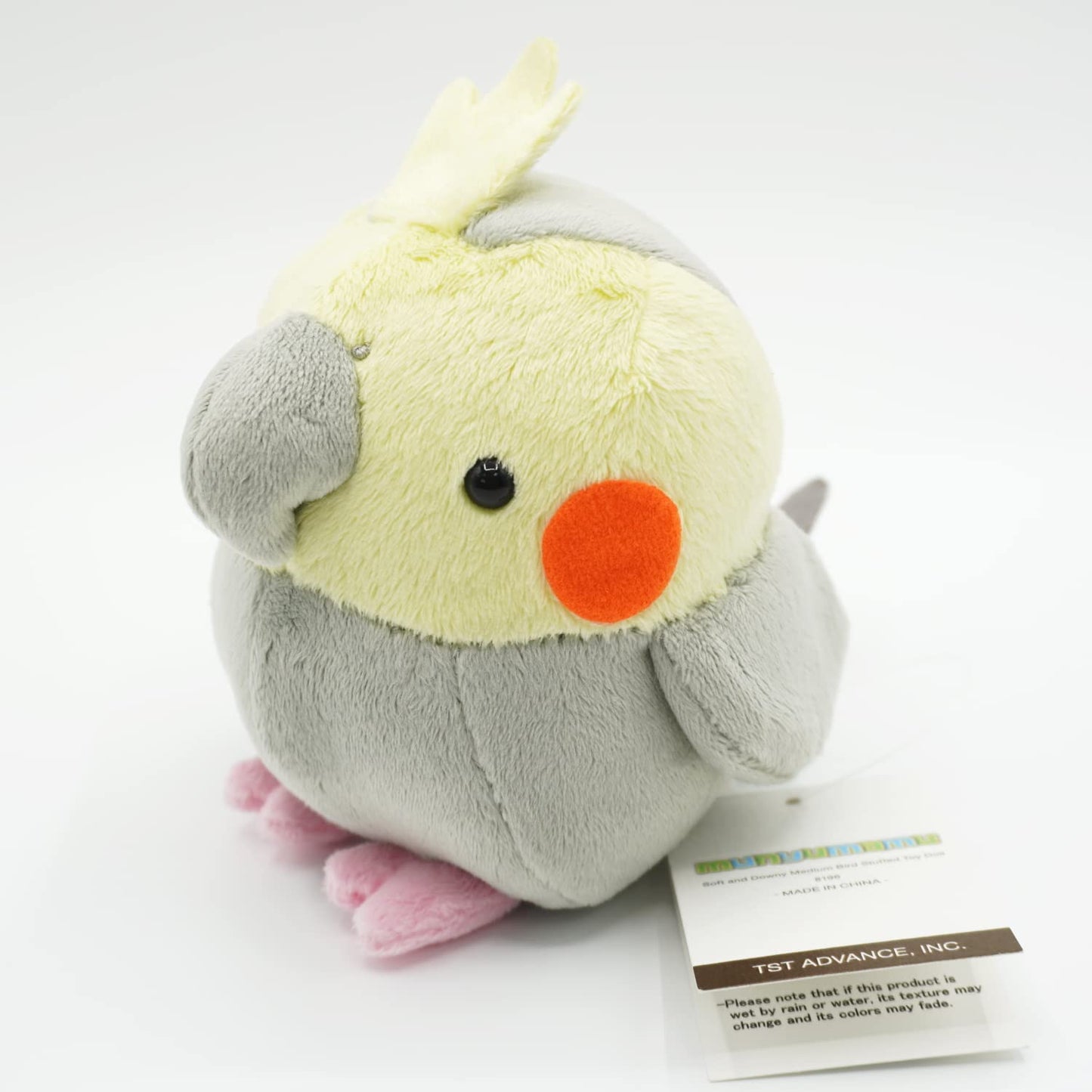 TSTADVANCE Soft and Downy Medium Bird Stuffed Toy Doll - Cockatiel Grey - Polyester - Model 43383-81