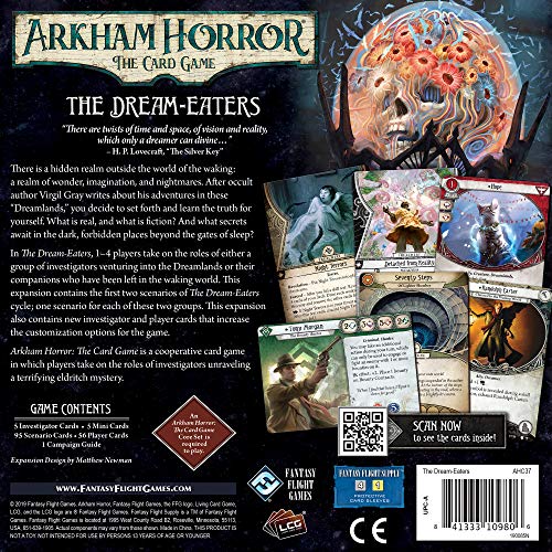 Fantasy Flight Games Arkham Horror The Card Game The Dream-Eaters Expansion - Explore The Hidden Realms of Wonder and Nightmares
