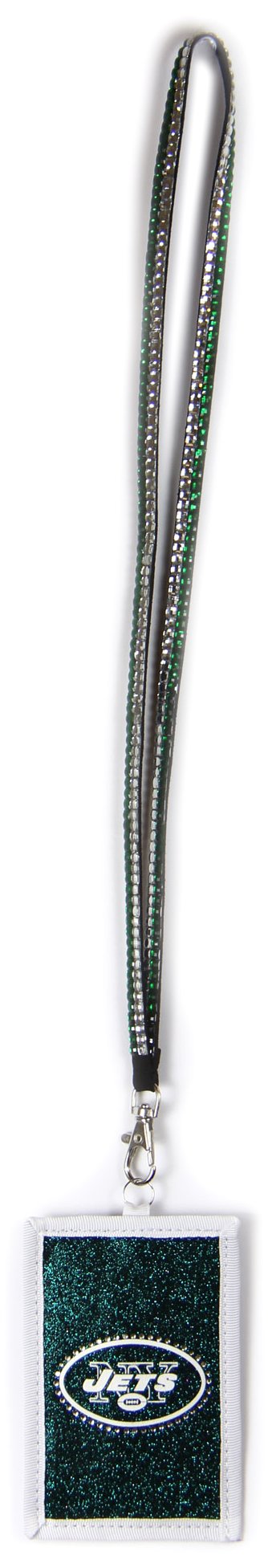 Rico Industries NFL New York Jets Beaded Lanyard with Nylon Wallet