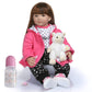 Icradle Realistic Looking 24Inch 60Cm Reborn Toddler Fridolin Soft Silicone Bebe Doll Reborn Princess Long Hair Doll Toy For Ages 3+ (Twin)