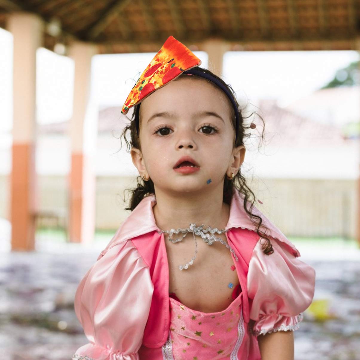 Minkissy Pizza Headband for ChildrenS Day Party Headband Pizza Costume Dress up Hair Band for Kids Funny Food Hair Accessories