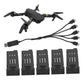 Drone Battery and Charger Cable Combo Set, 3.7V 1200mAH Lithium Battery with 5 in 1 Charger Cable for E58 L800 JY019 RC Quadcopt