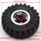 Hobbysoul Adjustable Offset 1.0 Rc Wheels Rims Silver Black & 1/24 Tires, Heavy 1.0 Beadlock Wheels And Tires For 1:24 Rc Crawle