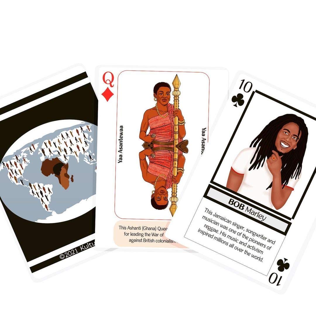 Kulture Games Playing Cards: Black Legends - Black History Playing Cards - Trivia Card Game For Family & Adult Game Night – Inspirational Black Legends