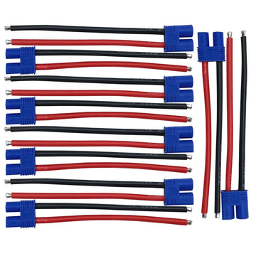 5Pairs EC3 Plug Connector Female and Male Deans with 14AWG 10cm Silicon Wire for RC Lipo Battery Cable Drone