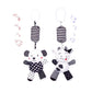Baby Car Seat Toys, Black White Stroller Toy Stretch Baby Spiral Plush Toys, Hanging Rattle Toys For Crib Mobile, Newborn Sensor
